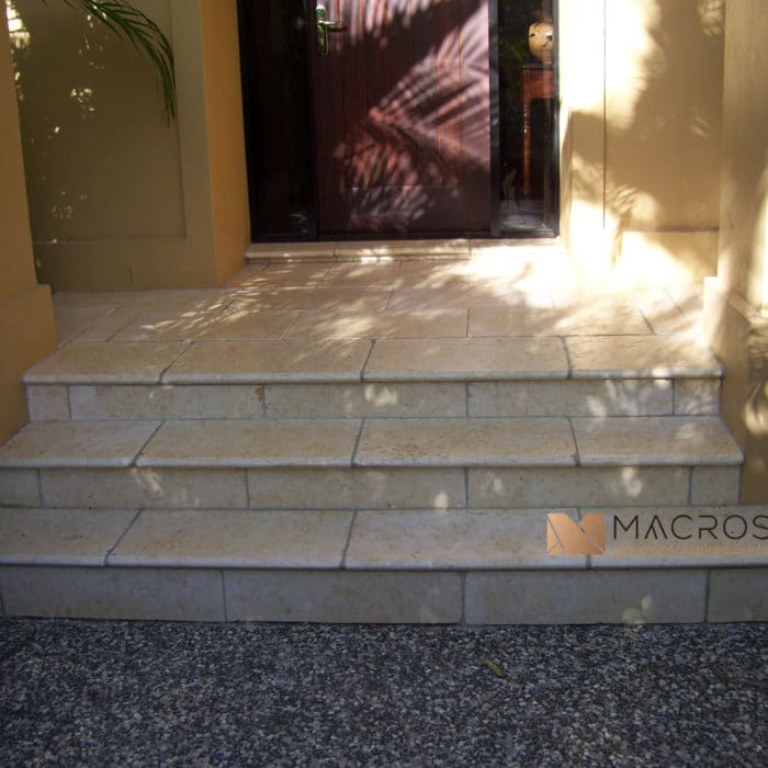 Madagascar Gold Limestone Natural Stone Porch